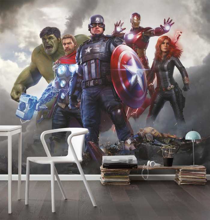 Photo murale intissé impression numérique Marvel Avengers Working Together
