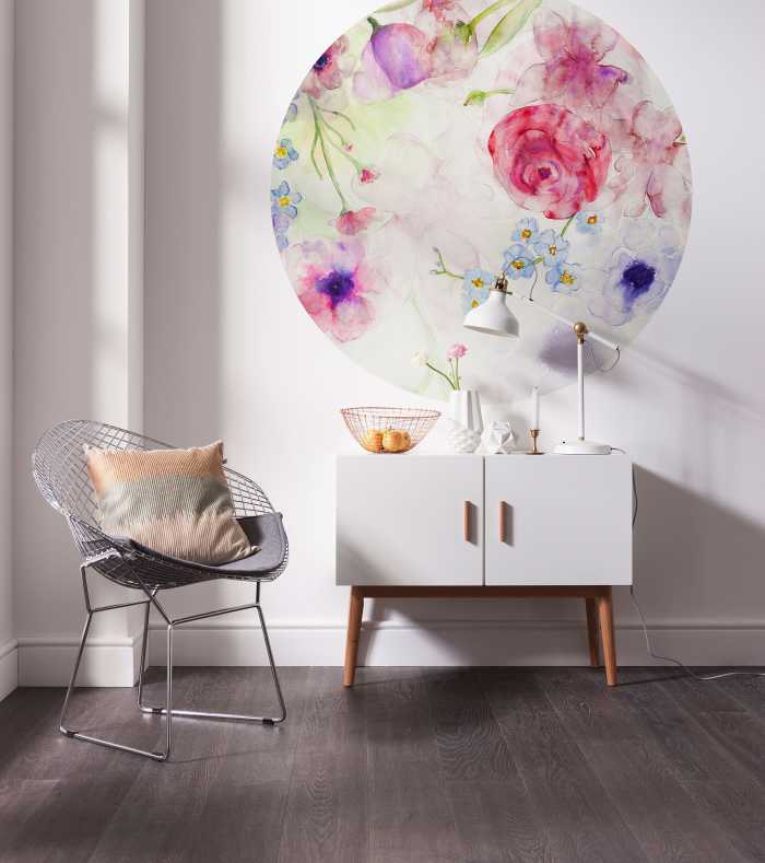 Photomural rond Floret
