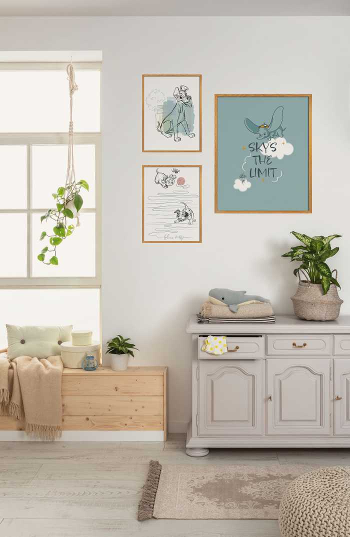 Affiche d'art Disney Animals Dogs and Cats Playground