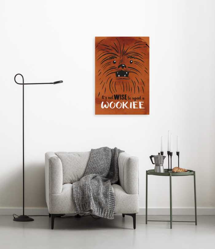Vlies Bild auf Keilrahmen/ Echtholzrahmen Star Wars Don´t Upset Wookiee
