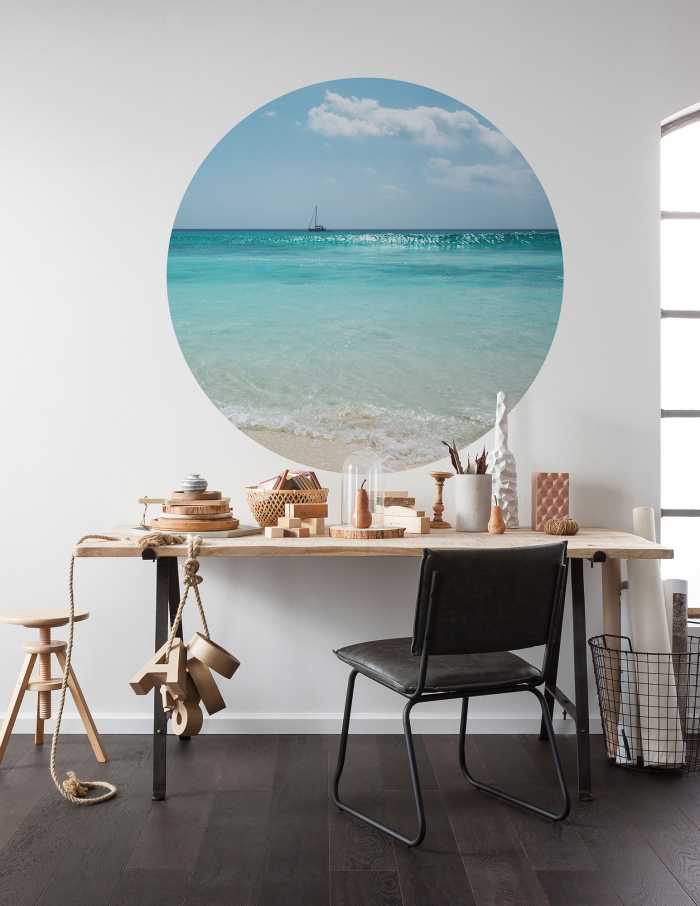 Photomural rond Lagoon