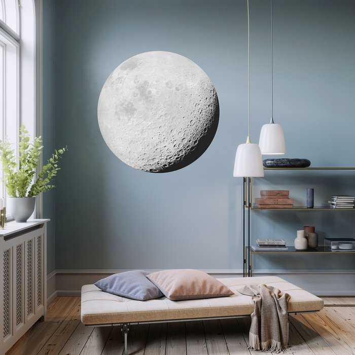 Murale ronde auto-adhésive intissée Luna