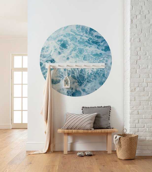 Murale ronde auto-adhésive intissée Ocean Twist
