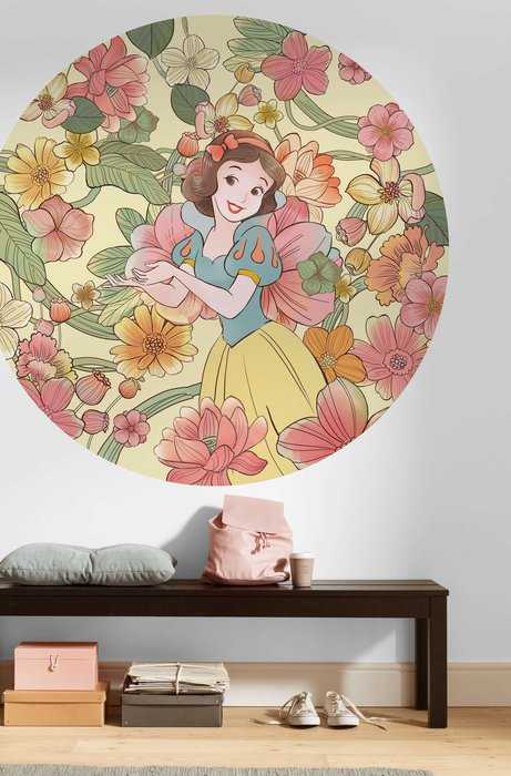 Murale ronde auto-adhésive intissée Snow White Endless Summer