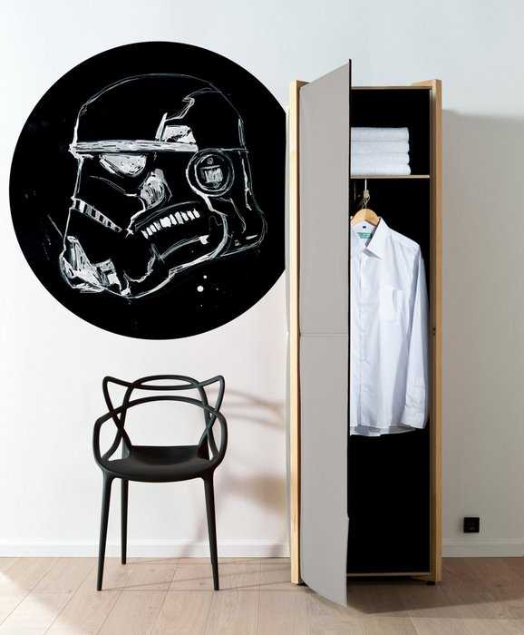 Murale ronde auto-adhésive intissée Star Wars Ink Stormtrooper