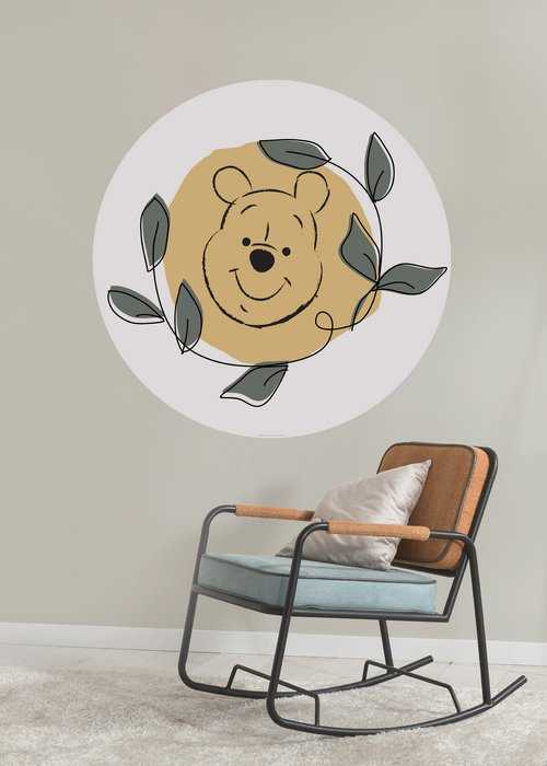 Murale ronde auto-adhésive intissée Winnie the Pooh Garland