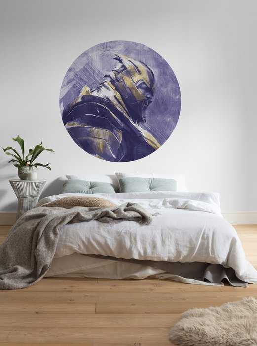 Murale ronde auto-adhésive intissée Avengers Painting Thanos