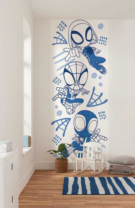 Intissé Standard Marvel Spidey and His Amazing Friends Blue Lines