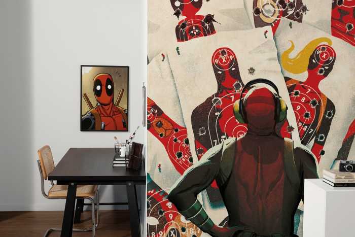 Intissé Standard Marvel Deadpool Target Shooting
