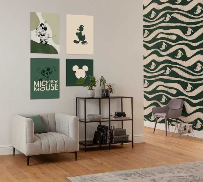 Intissé Standard Disney Donald Duck Green Waves