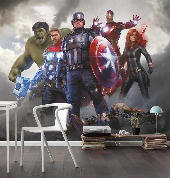 Intissé Standard Marvel Avengers Working Together