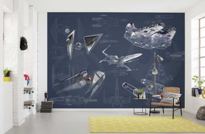Intissé Standard Star Wars Blueprint Dark