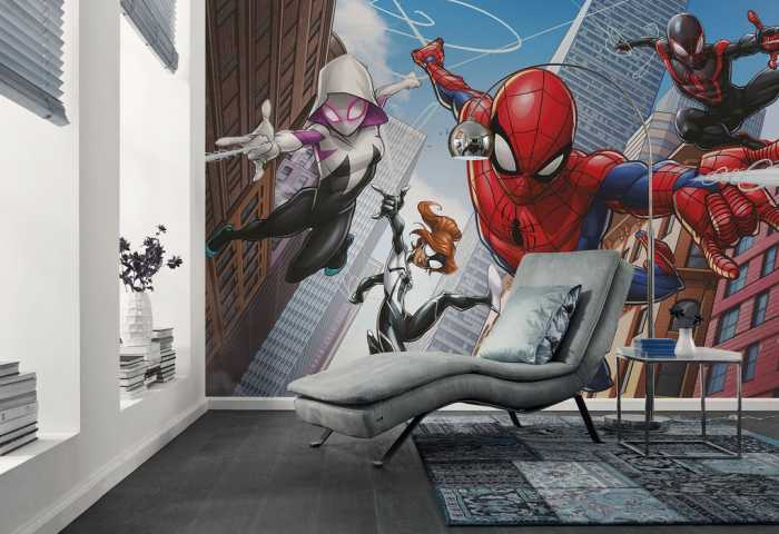 Intissé Standard Marvel Spider-Man Swinging Crew