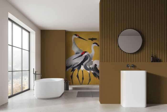Intissé Standard Yellow Cranes