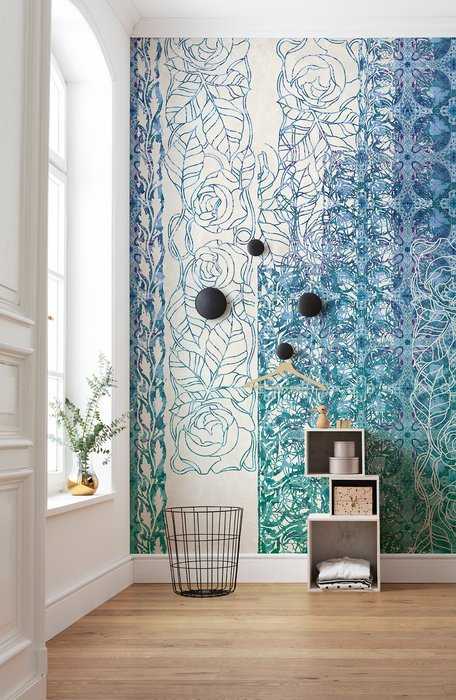 Intissé Standard Art Nouveau Bleu