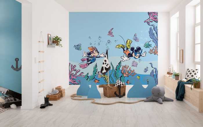 Intissé Standard Mickey & Minnie Coral Reef