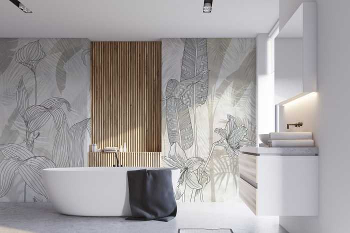 Intissé Premium Linierte Lilien