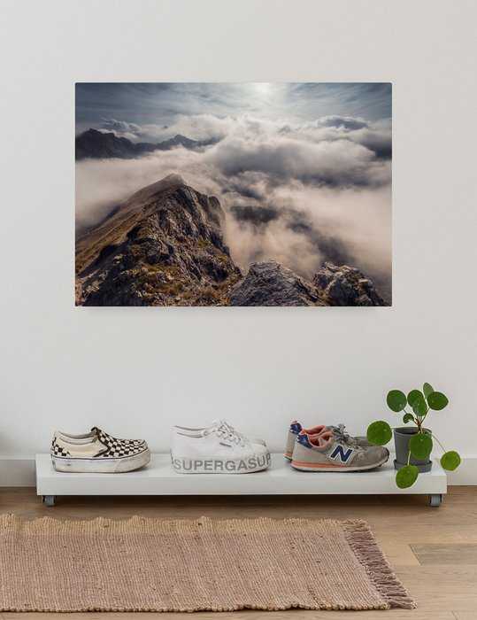 Vlies Bild auf Keilrahmen/ Echtholzrahmen Sea of Fog