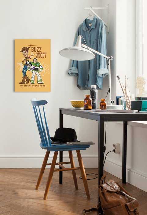 Vlies Bild auf Keilrahmen/ Echtholzrahmen Disney and Pixar Toy Story Buzz and Woody