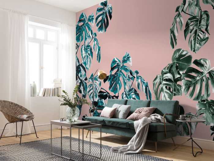 Intissé Premium Monstera Rosé