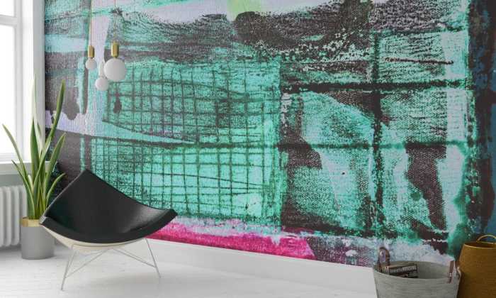 Intissé Premium Grid Falling mint