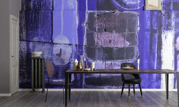 Photo murale intissé impression numérique Glasses Gleaming blue