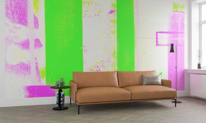 Intissé Premium Traces Drizzling green-rose