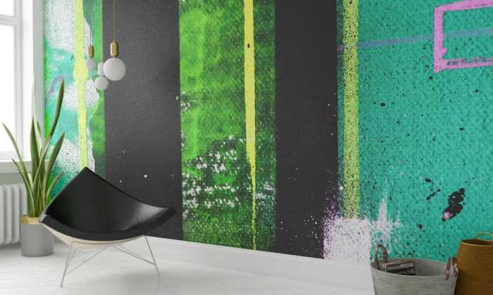 Intissé Premium Traces Drizzling black-mint