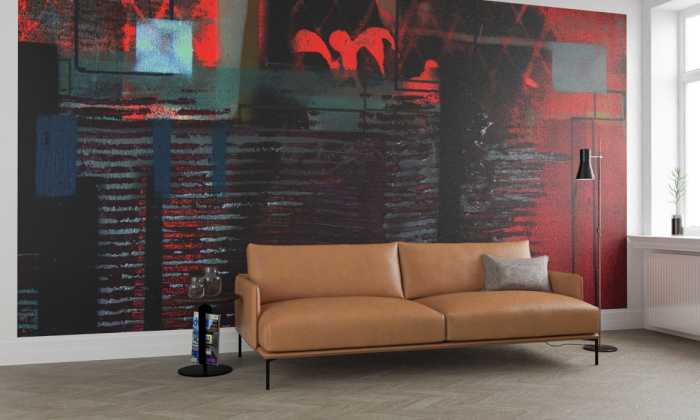 Intissé Premium Rhombus Hiding black-red