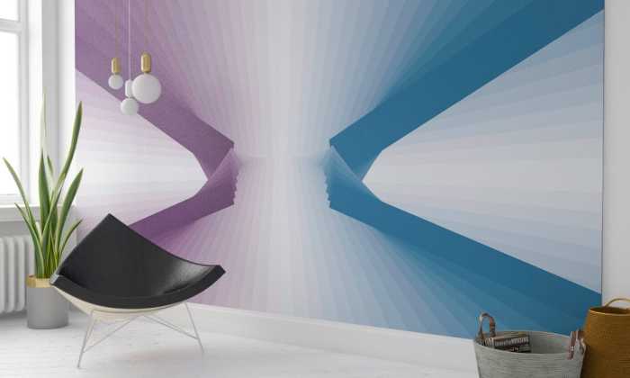 Intissé Premium Auroville Horizon aubergine-petrol