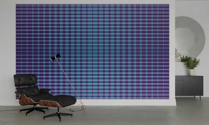 Intissé Premium Chequered blue-purple