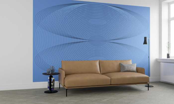 Photo murale intissé impression numérique Eyes Wide Open Troika blue-blue
