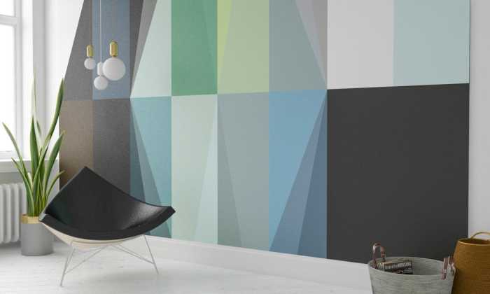 Intissé Premium Gem Stone Rhombus black-green-bleu