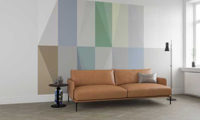 Intissé Premium Gem Stone Rhombus grey-bleu