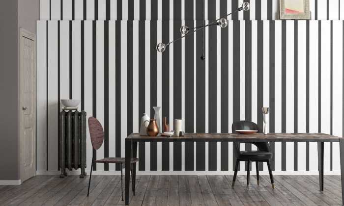 Intissé Premium Lamello Longo black-white