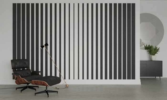 Intissé Premium Lamello Longo white-black