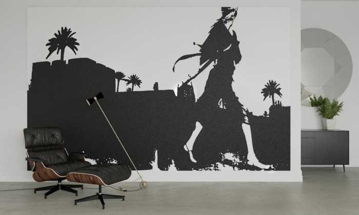 Photo murale intissé impression numérique Marrakech black-white