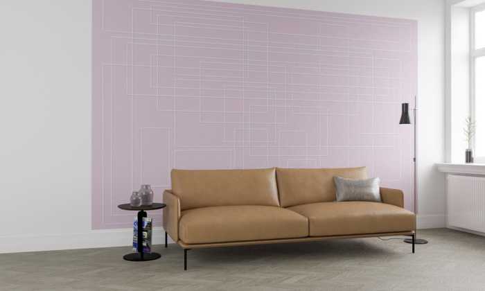 Photo murale intissé impression numérique Mills Board Mondial whiteice-rose