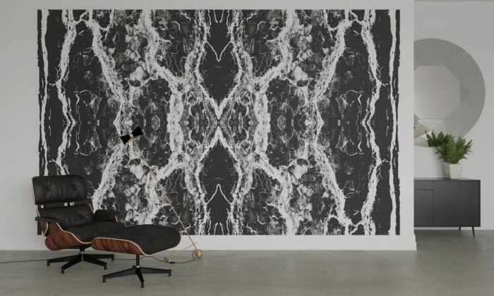 Intissé Premium Oak Bark black-white