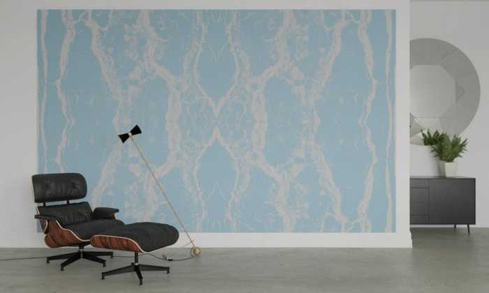 Intissé Premium Oak Bark bleu-grey