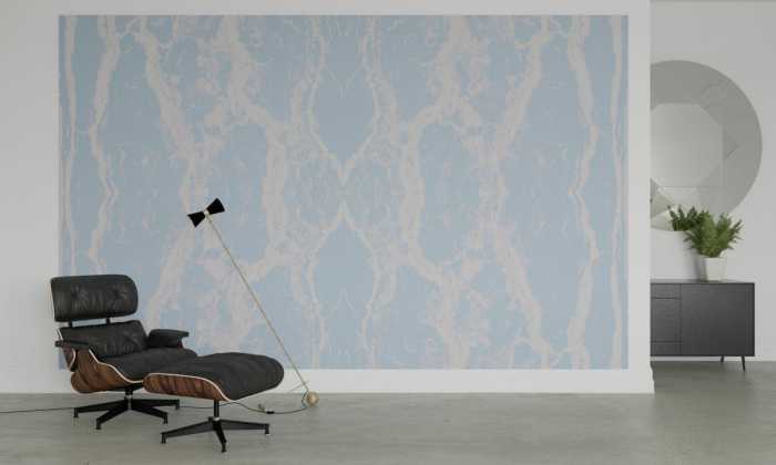 Photo murale intissé impression numérique Oak Bark bleu-greyrose