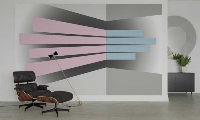 Intissé Premium Perspective Fanning rose-bleu-grey