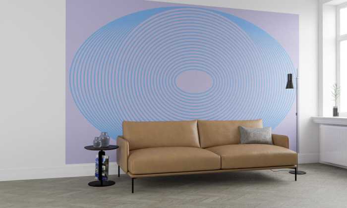 Photo murale intissé impression numérique Shell turquise-violett