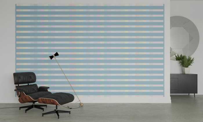 Intissé Premium Structure Line bleu-pastell