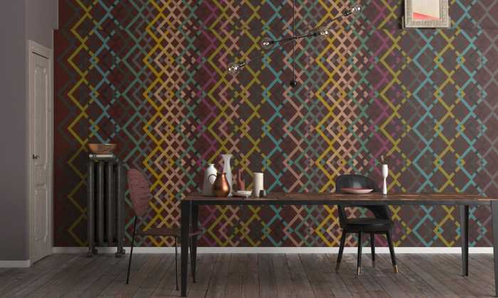 Intissé Premium Structure Rhombus mocca-brown