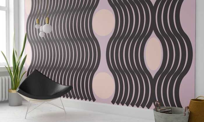 Intissé Premium Wave rose-black-apricot