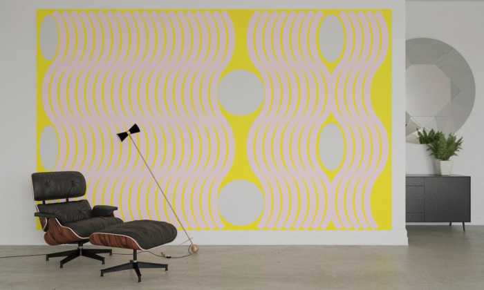 Intissé Premium Wave yellow-rosegrey