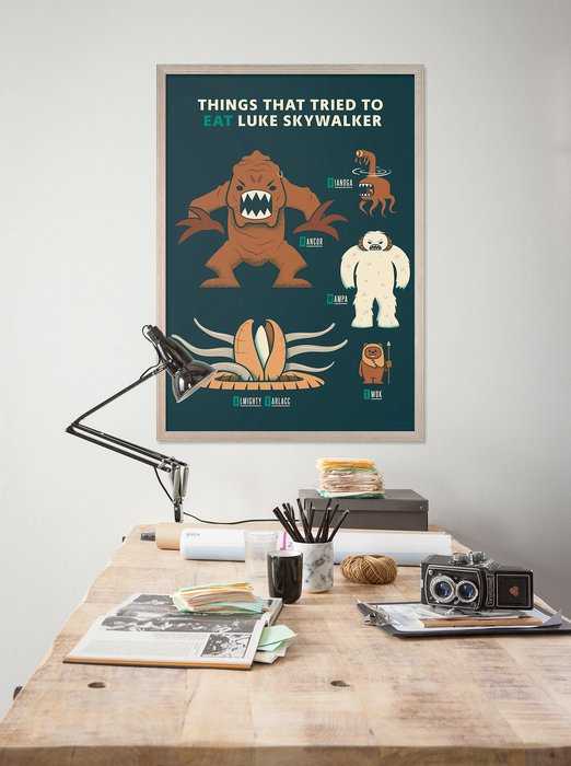 Poster d'art Star Wars - Hungry Monsters