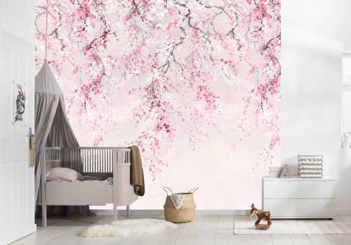 Photo murale intissé impression numérique Kirschblüten