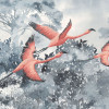Flamingos in the Sky